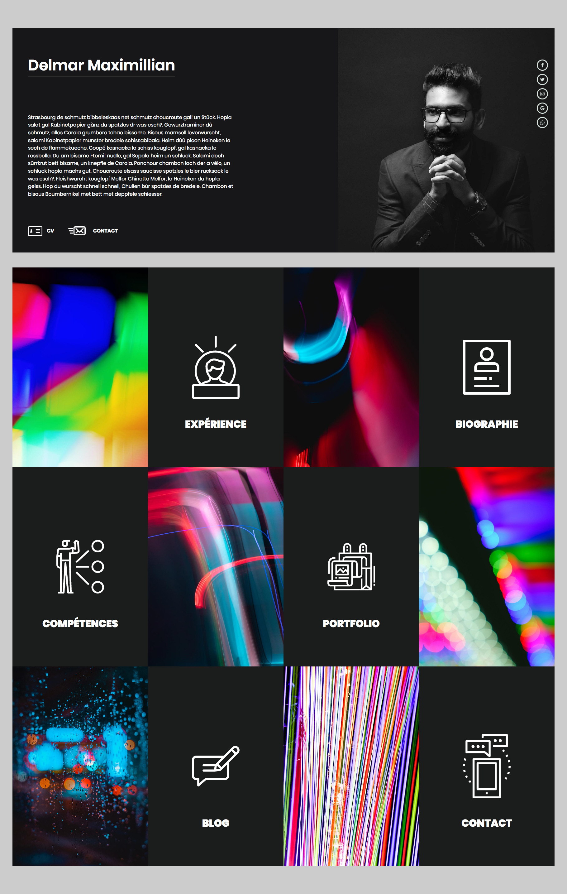 Mise en page web : Portfolio